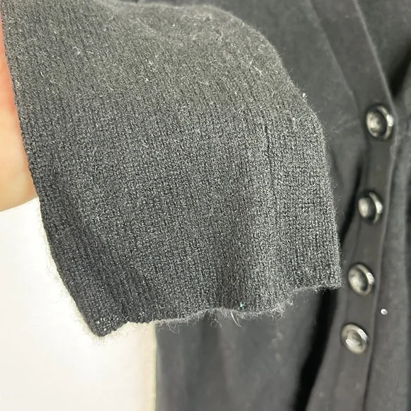 Aqua Cashmere V Neck Peplum Cadigan Sweater - Picture 5 of 6